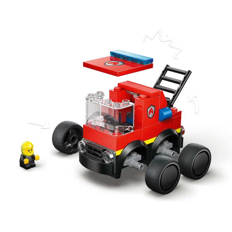 LEGO City Rides Fire Truck 60482 Building Toy Set (67 Pieces) - Image 2
